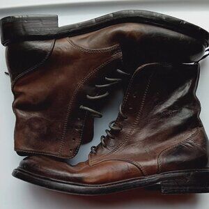 "Notify" brown leather shoes